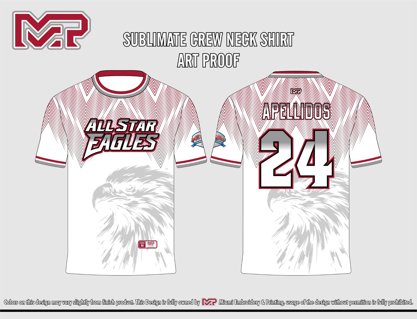 EAGLES SUBLIMATED CREW NECK SHIRT