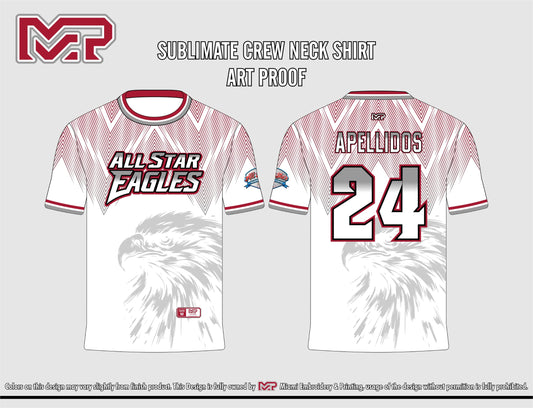 EAGLES SUBLIMATED CREW NECK SHIRT